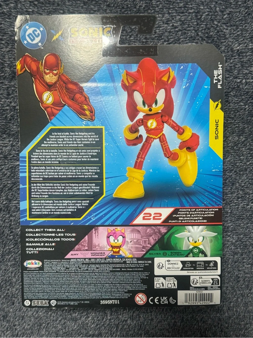 Sonic The Hedgehog x DC The Flash 5” Action Figure Jakks Pacific NEW Sealed